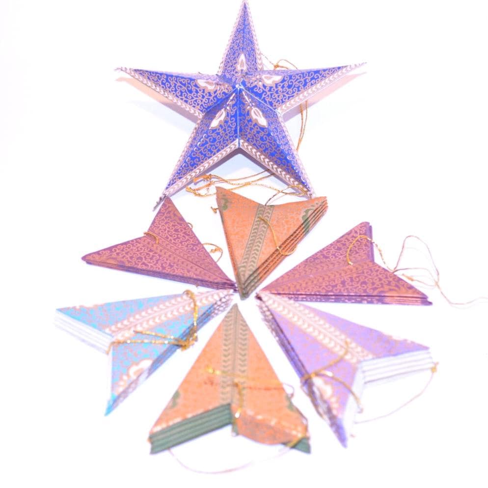 Hanging Paper Star, Handmade Holiday Ornaments, Star theme party, Holiday Party Decoration, Christmas Tree Star, Eid star, Diwali star