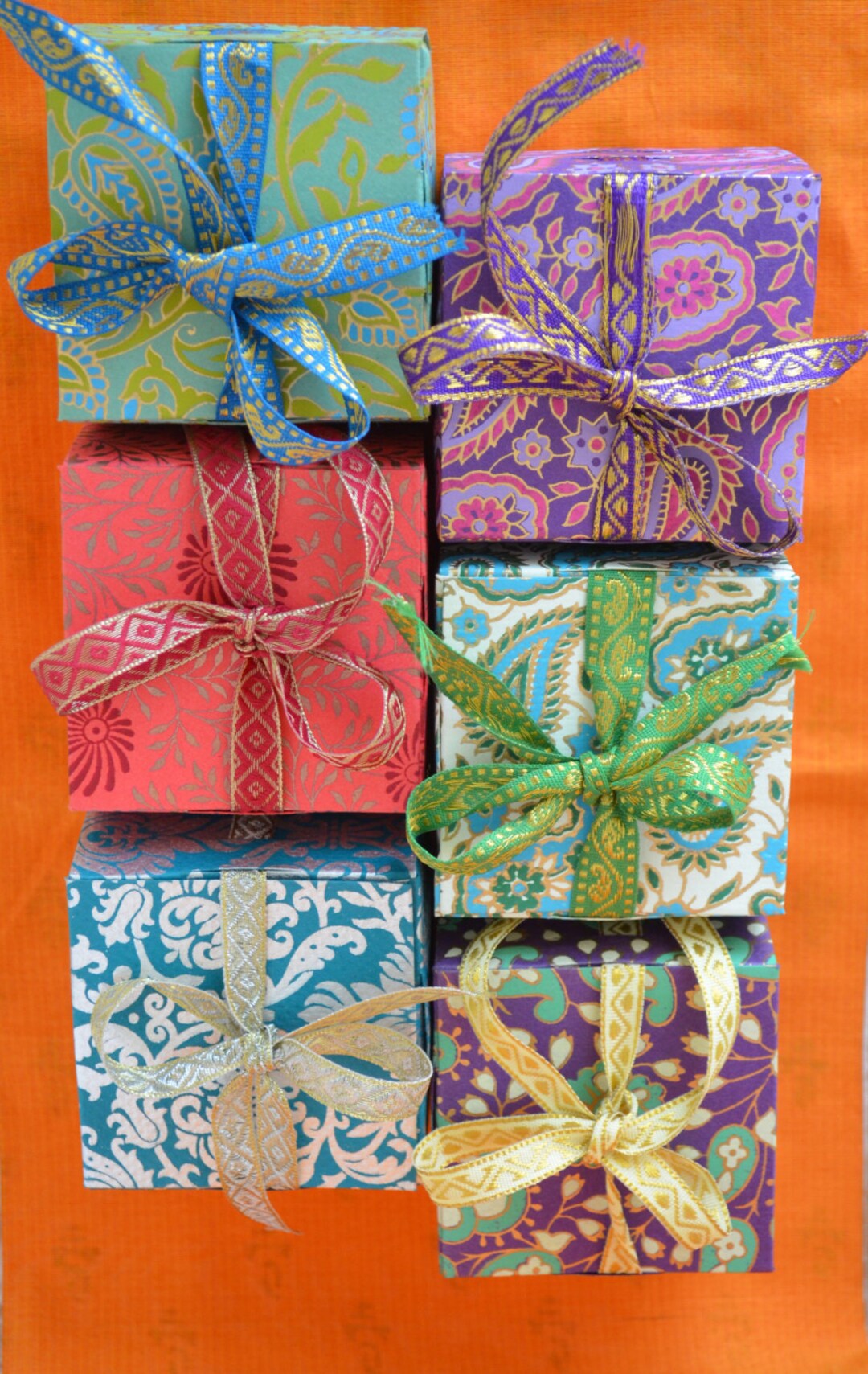 Gift Box W/ribbon, Wedding Gift Box, Indian Wedding Favor, Party Favor