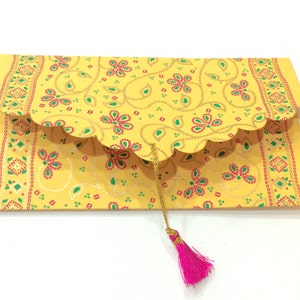 Conjunto de 5 envelopes de presente com borla, envelopes de dinheiro, envelopes de dinheiro, envelope de cartão de presente, envelope de presente de casamento, Shagun, envelope de Diwali