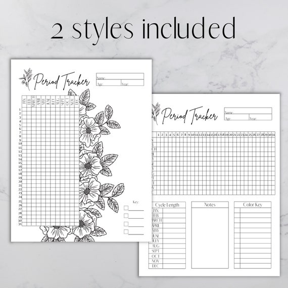 Period Tracker Printable Menstrual Cycle Tracker Period Calendar Instant  PDF Download - Etsy