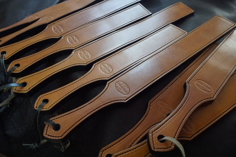 Tan Leather Judicial Strap Extra Heavy BDSM Spanking Paddle Etsy Canada