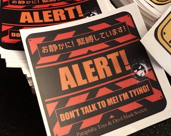 Shibari Vinyl Sticker: "Don’t Talk to Me! I’m Tying!"