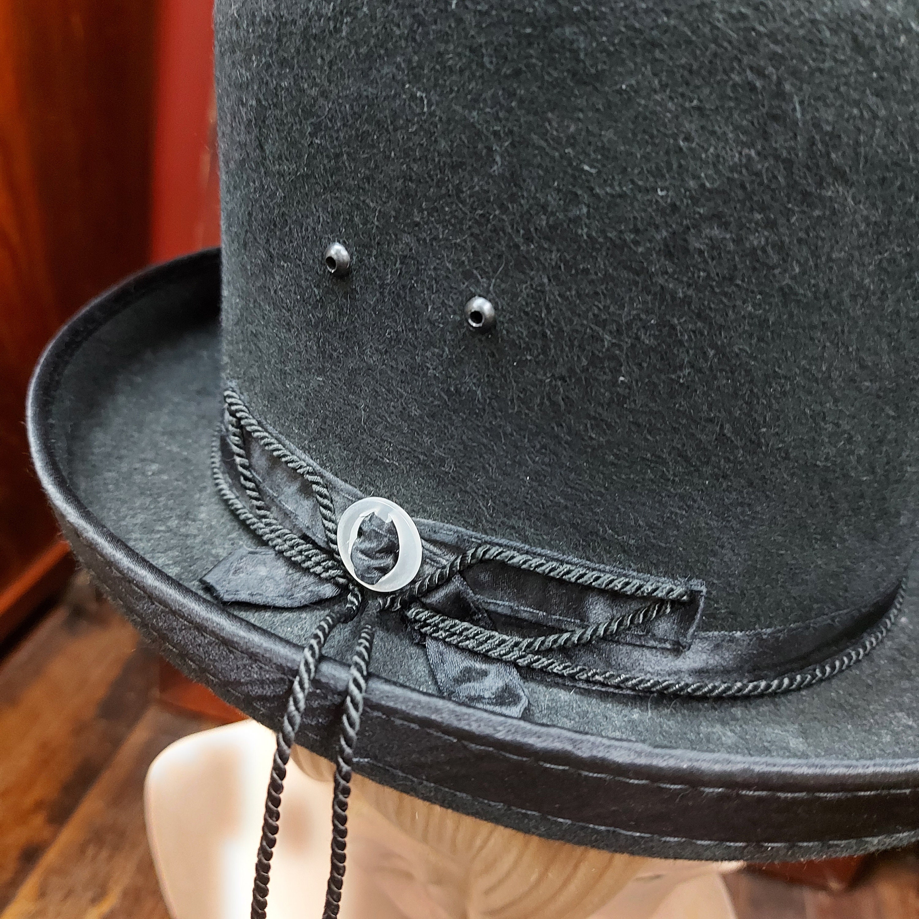 Vintage Borsalino Bowler Hat: Italian Fur Felt With Tassels 