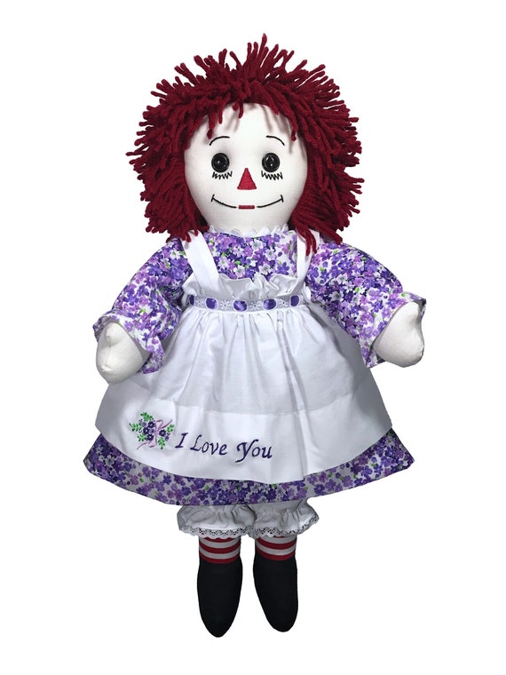 20 Inch Handmade Raggedy Ann Doll/burgundy, Orange or Red Hair