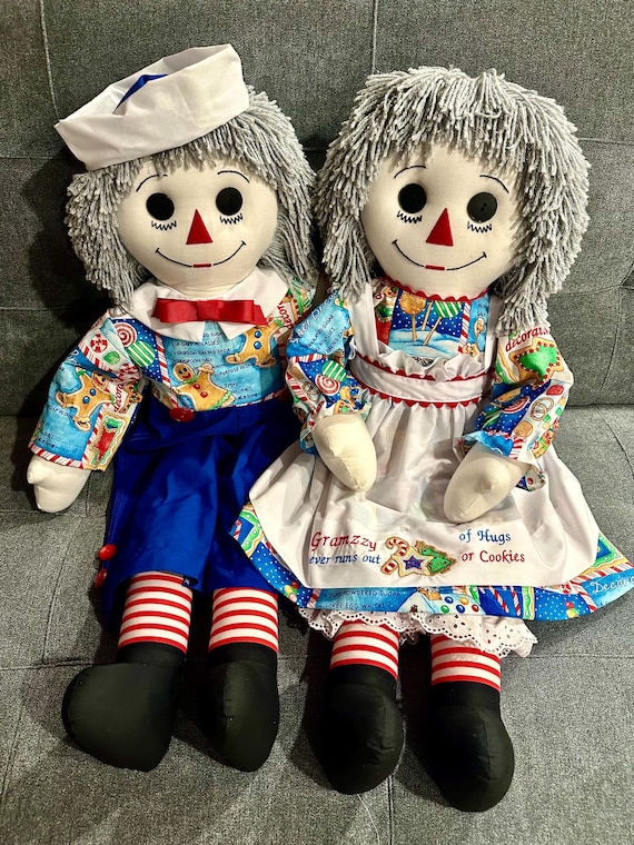 Custom Order for Pair of Granny Raggedy Ann and Andy Dolls - Etsy Custom Order for Pair of Granny Raggedy Ann and Andy Dolls - Etsy