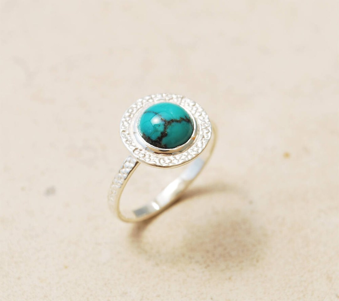 Statement Ring Turquoise Ring Natural Turquoise Sterling - Etsy