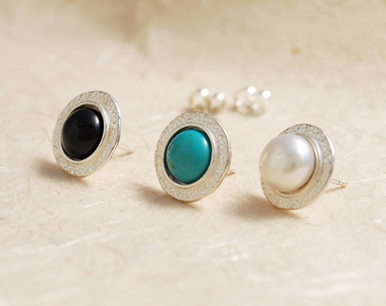 Large Pearl Earrings Large Stud Earrings Bridal Stud Earrings Unique Stud Earrings Sterling Silver Stud Earrings Pearl Stud Earrings
