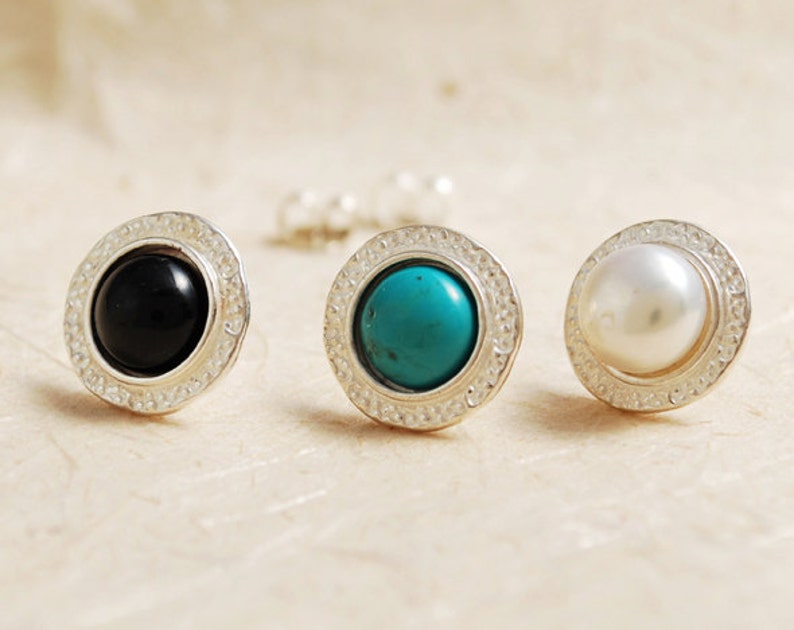 Large Pearl Earrings Large Stud Earrings Bridal Stud Earrings Unique Stud Earrings Sterling Silver Stud Earrings Pearl Stud Earrings