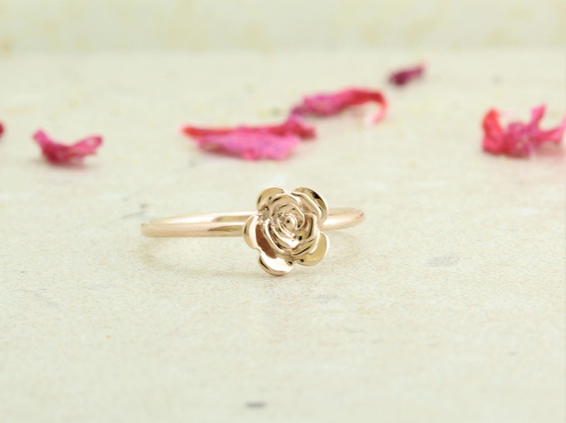 Promise Ring Purity Ring Pink Ring Rose Gold Ring Solid - Etsy
