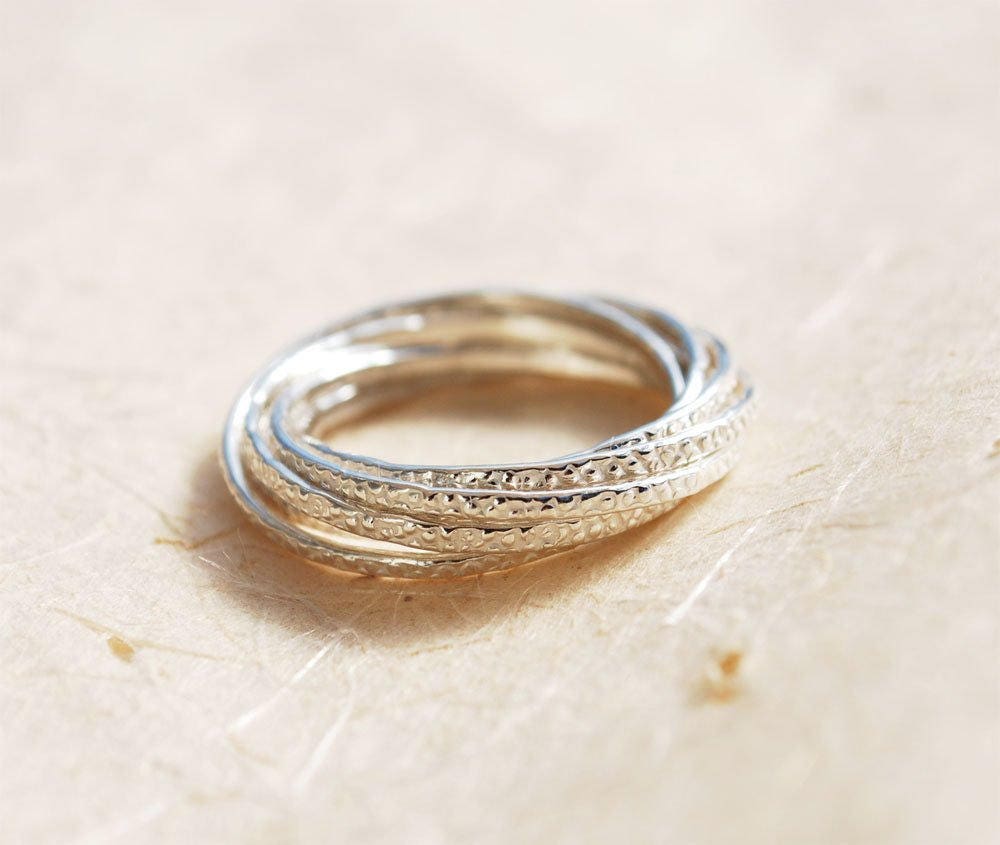 Interlocked Ring Intertwined Ring Russian Wedding Ring Etsy