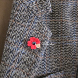 Spring Sakura Flower Lapel Pin - Wedding Boutonniere - Buttonhole - Small Lapel Bud
