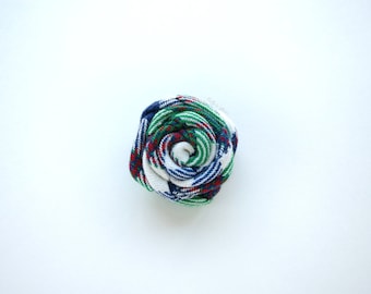 Swirls Rosette Hand Rolled Lapel Pin - Lapel Flower - Wedding Boutonniere - Buttonhole