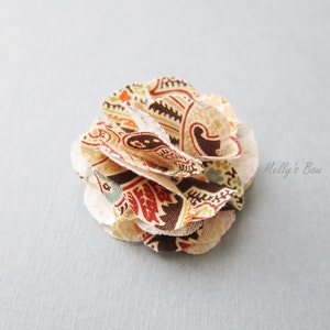 Flower Lapel Pin - Wedding Boutonniere  - Brooch Pin -Multi Paisley