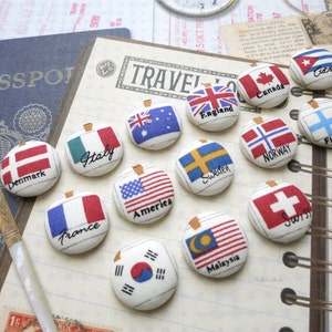 World Traveler Lapel Button Pin - Tie Tack - Buttonhole - Flag Pin (7/8&quot;)
