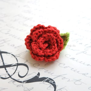Picante Crochet Rose Lapel Pin - Wedding Boutonniere - Buttonhole