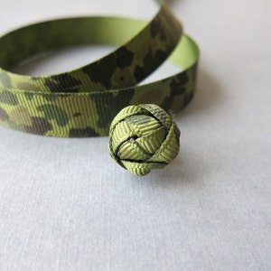 Camo Knot Mens Lapel Pin - Suit Pin - Buttonhole - Small Lapel Bud - 0.75&quot;