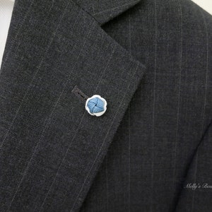 Mini Knot Lapel Pin Wedding Boutonniere Buttonhole Small Suit Pin 1/2 image 3