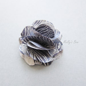 Men&#39;s Lapel Flower - Wedding Boutonniere - Tuxedo Corsage - Metallic Feathers