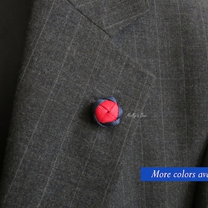 Knot Lapel Pin - Wedding Boutonniere - Buttonhole - Lapel Bud - 0.75&quot;