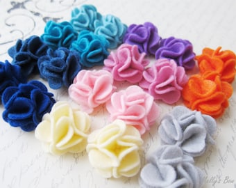 Spring Pastel Carnation Boutonniere - Wool Felt Lapel Flower Pin - Buttonhole