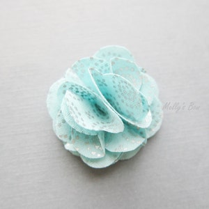 Metallic Teal Wedding Boutonniere - Lapel Flower Pin - Tuxedo Corsage