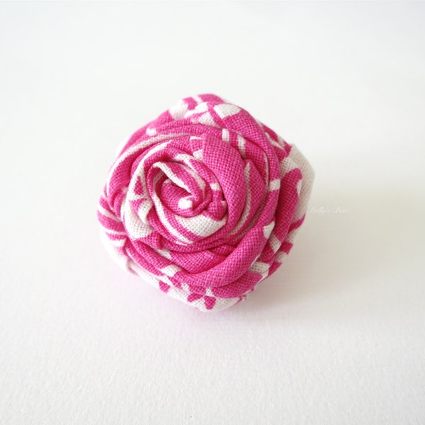 Fuchsia Rose Suit Pin - Wedding Boutonniere