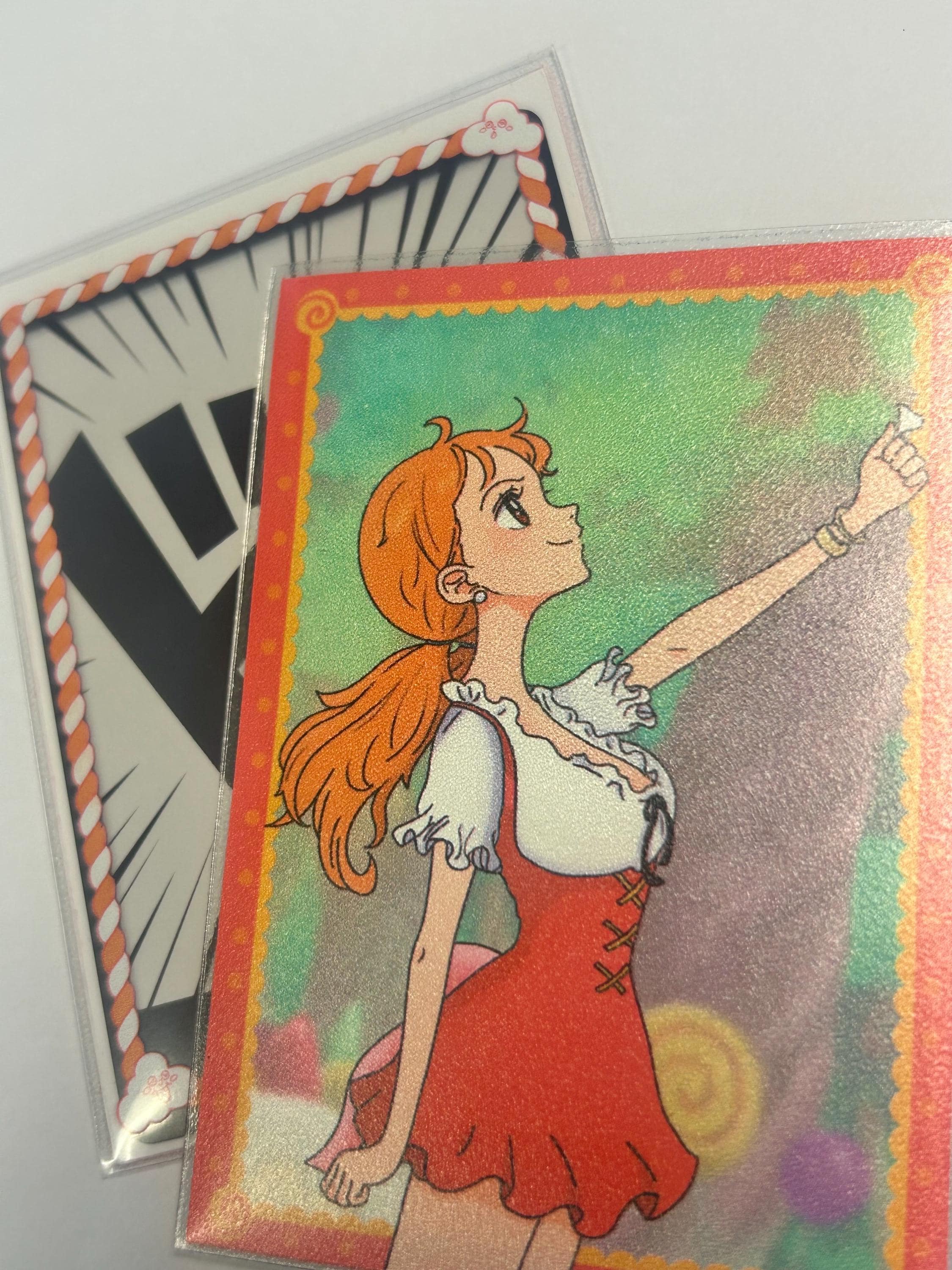 sunmi トレカ One Piece TCG Wholecake Nami Fanart Handmade DON!! Sleeves (set of
