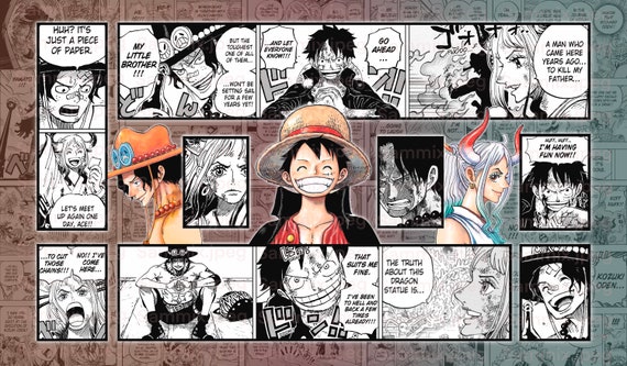 ART FILE ONLY Luffy/ace/yamato Volume 100 One Piece Tcg Playmat 