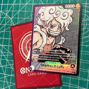 One Piece TCG Textured Holo Custom Black Purple Luffy Leader