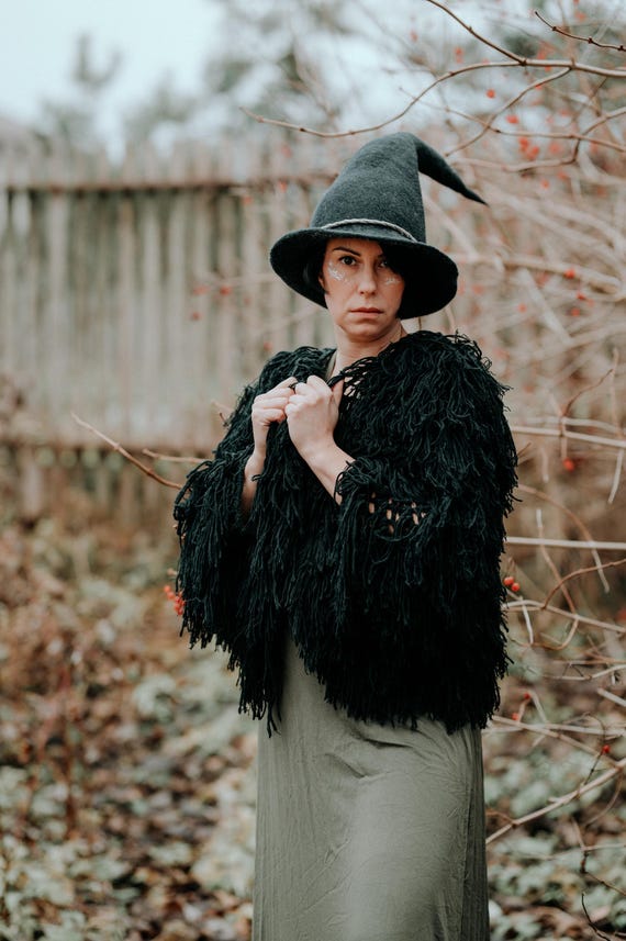Hand Felted Witch Hat Merino Wool Wizard Costume Hat Cosplay