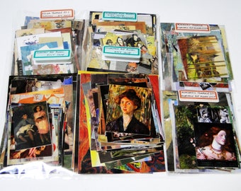 50 Pieces Oil Painting Themed Ephemera Grab Bag,Scrapbooking ,Inspiration kit,Journaling Supplies,Collage Materials,Art Journaling