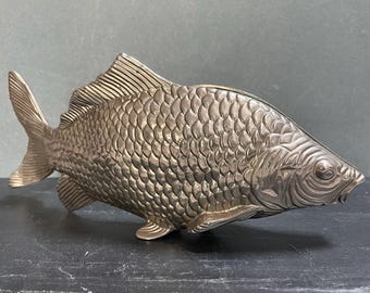 vintage koi fish letter holder/napkin holder, quirky dinner table setting, good Feng Shui desk tidy, made in Italy, authentic 1970s vintage