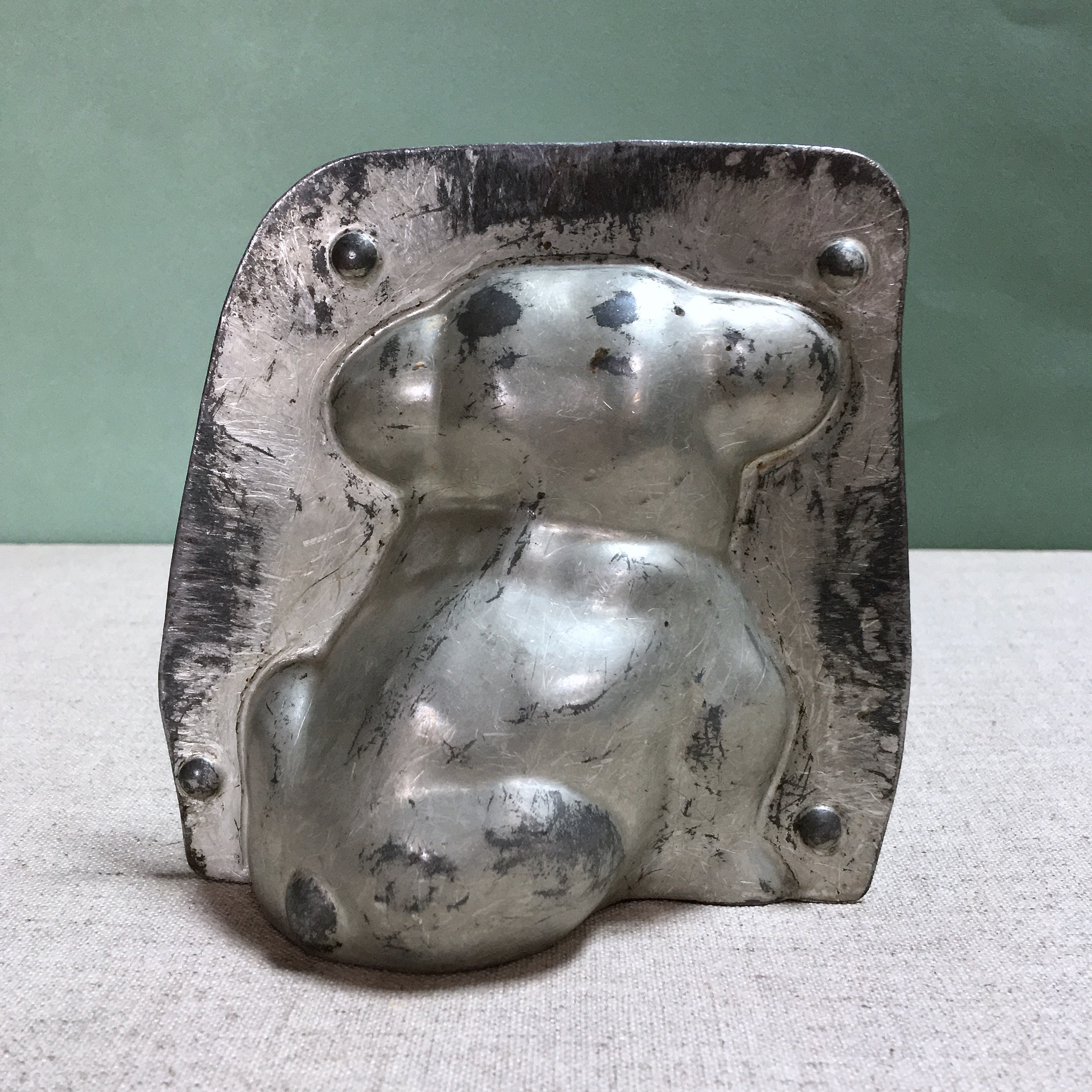オランダ アンティーク チョコレートモールド 犬　1900年初頭 Rare Antique Laurösch Bulldog Chocolate Mold Early 20thc