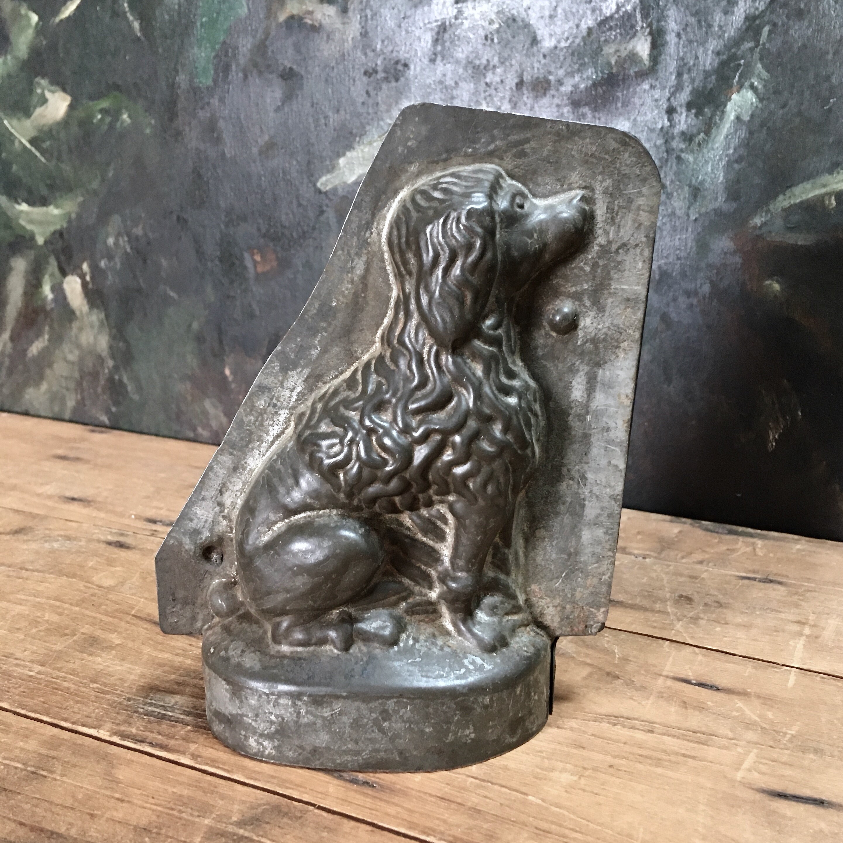 Lot de moules à chocolat/gâteaux vintage en métal - Arts de la table