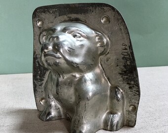 オランダ アンティーク チョコレートモールド 犬　1900年初頭 Rare Antique Laurösch Bulldog Chocolate Mold Early 20thc