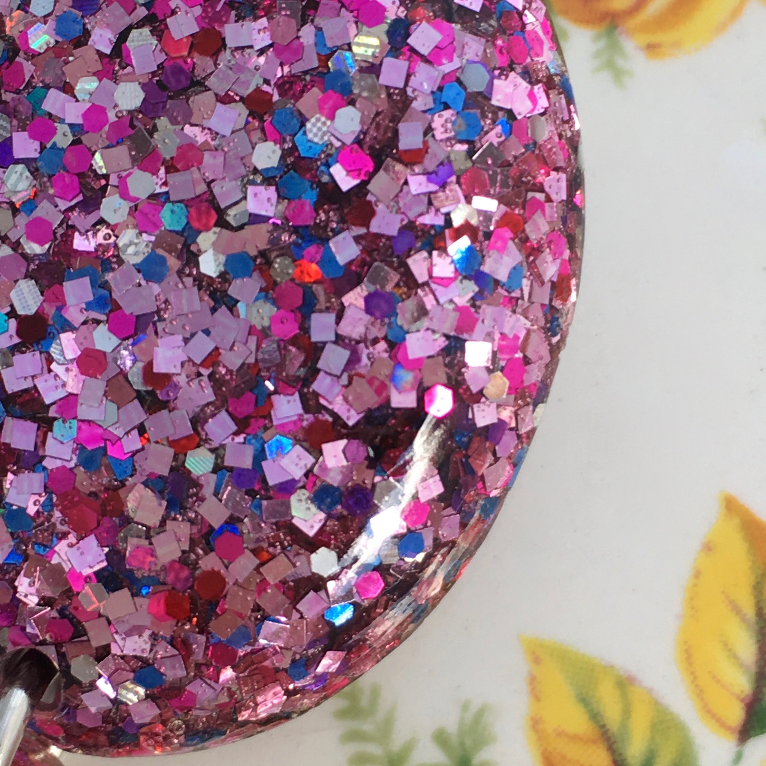 Large Vintage Inspired Confetti Lucite Resin Glitter Drop Etsy