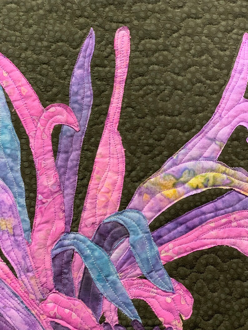 Original Art Quilt bee Balm Etsy