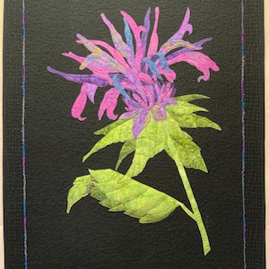 Original Art Quilt - “Bee Balm” - NEW PRICE!