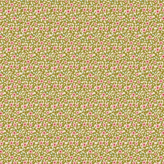 PRE-ORDER- Brie Basics- Tilda- 130121- Green-Cotton Quilting Fabric- Lane to Grace- Ships MARCH 2026