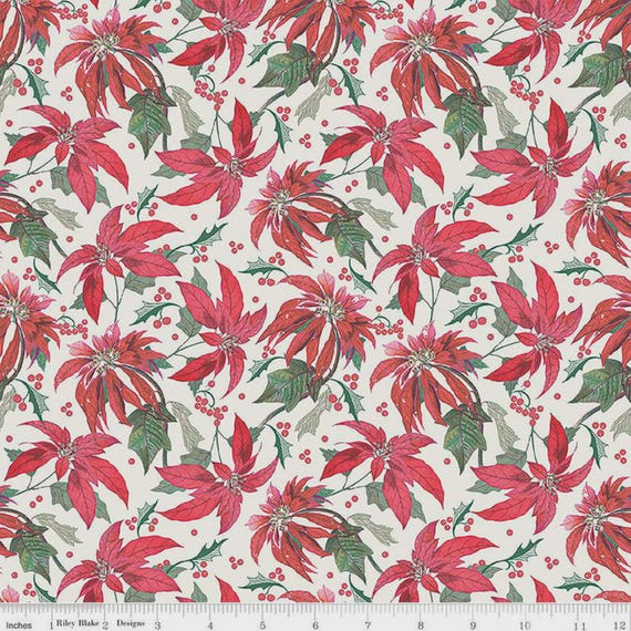 Christmas Cream Quilting Cotton Fabric - Riley Blake Designs