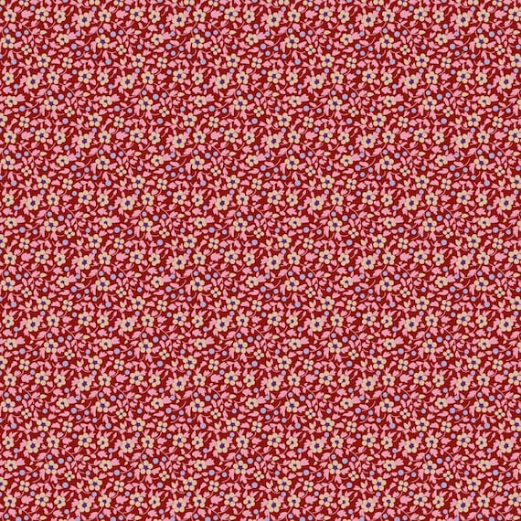 PRE-ORDER- Brie Basics- Tilda- 130149- Red- Cotton Quilting Fabric- Lane to Grace- Ships MARCH 2026
