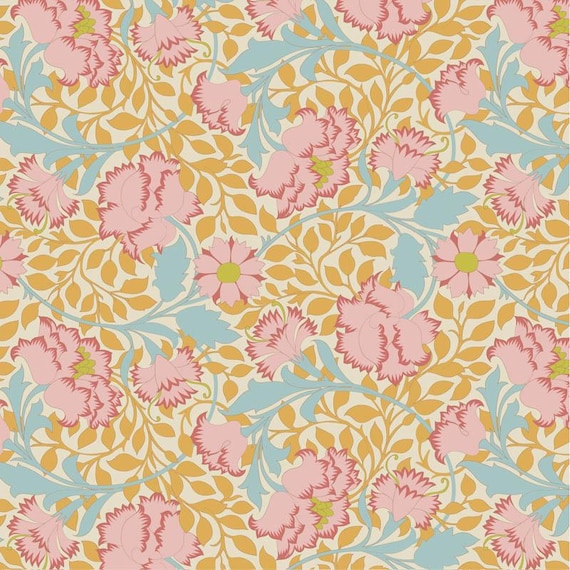 PREORDER – Tilda Songbird Collection Fabric- Flora- Mustard- 100658 Arriving February
