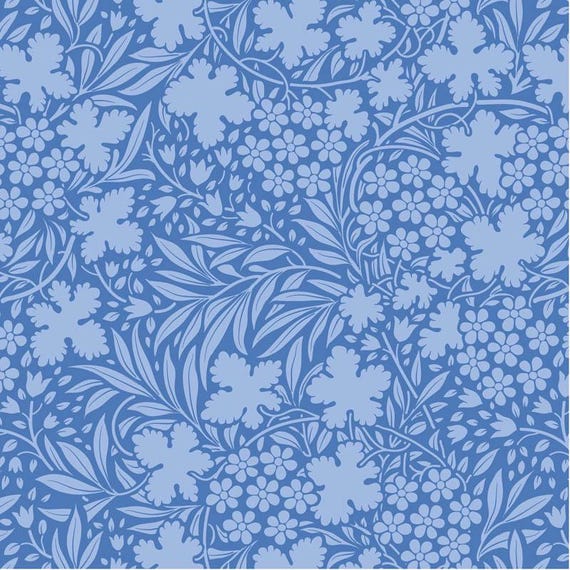 PRE-ORDER- Something Blue- Tilda- 100678- Bushbloom- Cornflower - Cotton Quilting Fabric- Lane to Grace- Ships June 2026
