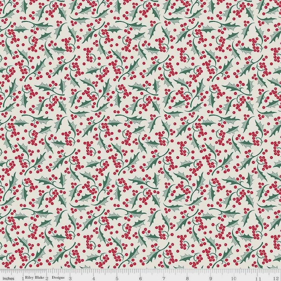 Christmas Holly Quilting Cotton Fabric - Riley Blake Designs
