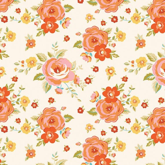 Peach Cobbler by Lily Ashbury-C17420-Cream- Riley Blake- Cotton Quilting Fabric- Lane to Grace