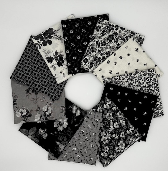 Ink & Ivory- 11 PC FQ Bundle - Riley Blake Designs- Cotton Quilting Fabric- Lane to Grace