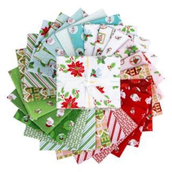 Claus & Co- Fat Quarter Bundle (24PC) by Melissa Mortensen- FQ-17740-24- Riley Blake- Cotton Quilting Fabric- Lane to Grace