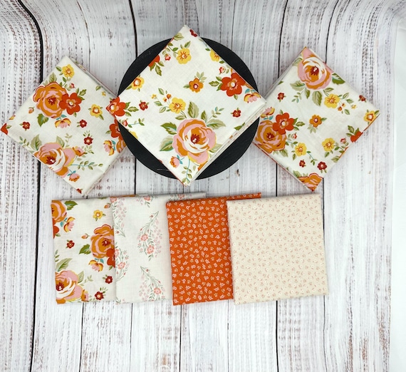 Peach Cobbler Fat Quarter Curated Bundle (4pc) by Lily Ashbury- Riley Blake- Cotton Quilting Fabric- Lane to Grace