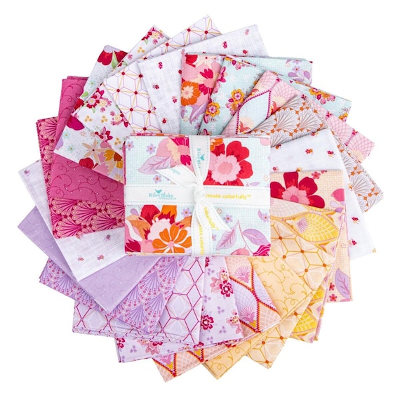 Flourish Fat Quarter Bundle (21pc) by Sue Daley- FQ-17450-21- Riley Blake- Cotton Quilting Fabric- Lane to Grace