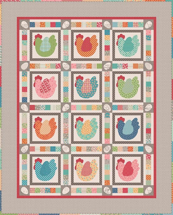 PRE-ORDER Farmer's Daughter The Hen House Quilt Kit- by Lori Holt- for Riley Blake- KT17160